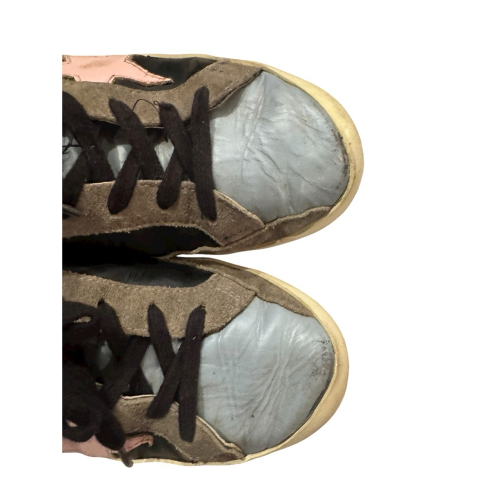 Women's Golden Goose Sneakers Size 8 Black Blue Pink - Picture 8 of 9
